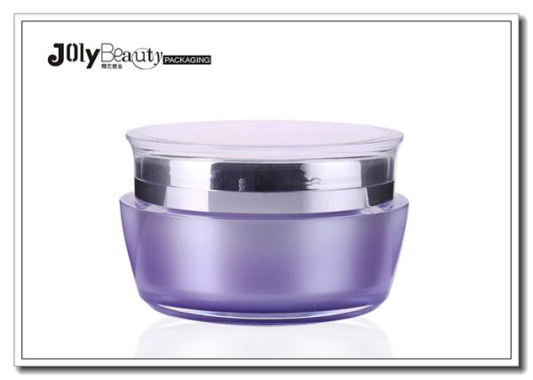 Empty Clear PMMA Acrylic Packaging 50ml Cream Cosmetic Jars With Lids