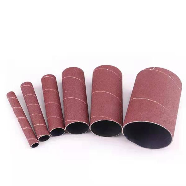 Red Aluminum Oxide Polishing Sand Paper Spindle Sanding Sleeves Bands for Nail Drill Bits