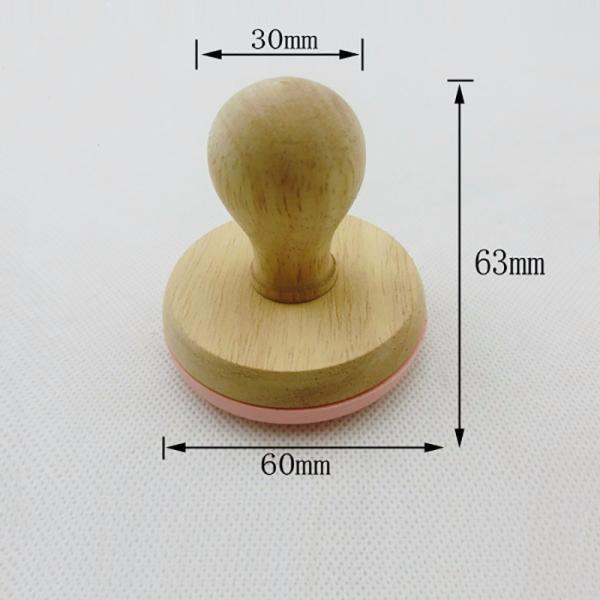 Estampilla de madera de Beech 63mm Estampillas de galletas de madera de colores