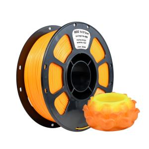 Temperature Color Change PLA+ Filament 1.75mm Color Change Orange to Yellow 3D