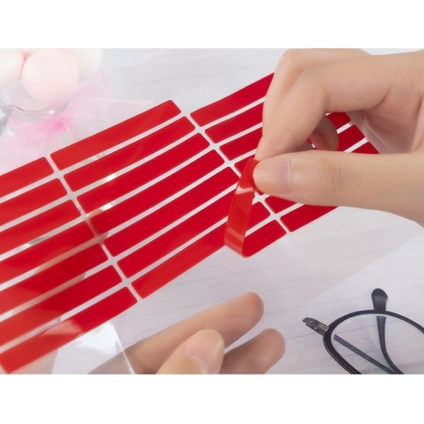 High Viscosity Red Crystal Nail Tape Cut-Free Adhesive Sticker with Double Sided Acrylic Wearable Manicure Display Tape