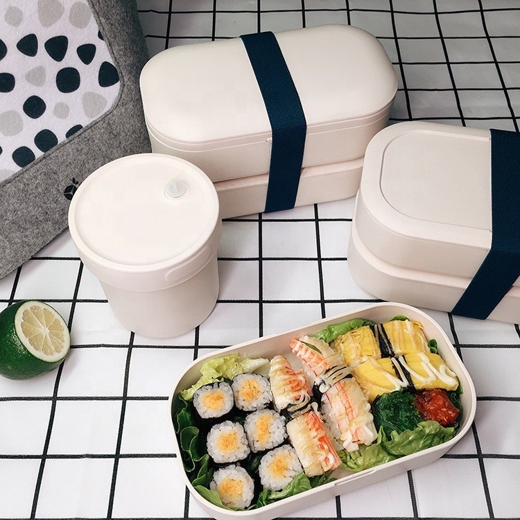 189.5*105*112.4 mm Double Layer Fridge BPA Free Food Lunch  Container