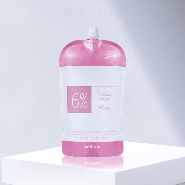 Révélateur de couleur capillaire organique 3% 6% 9% 12% Crème Peroxyde OEM/ODM Personnalisable