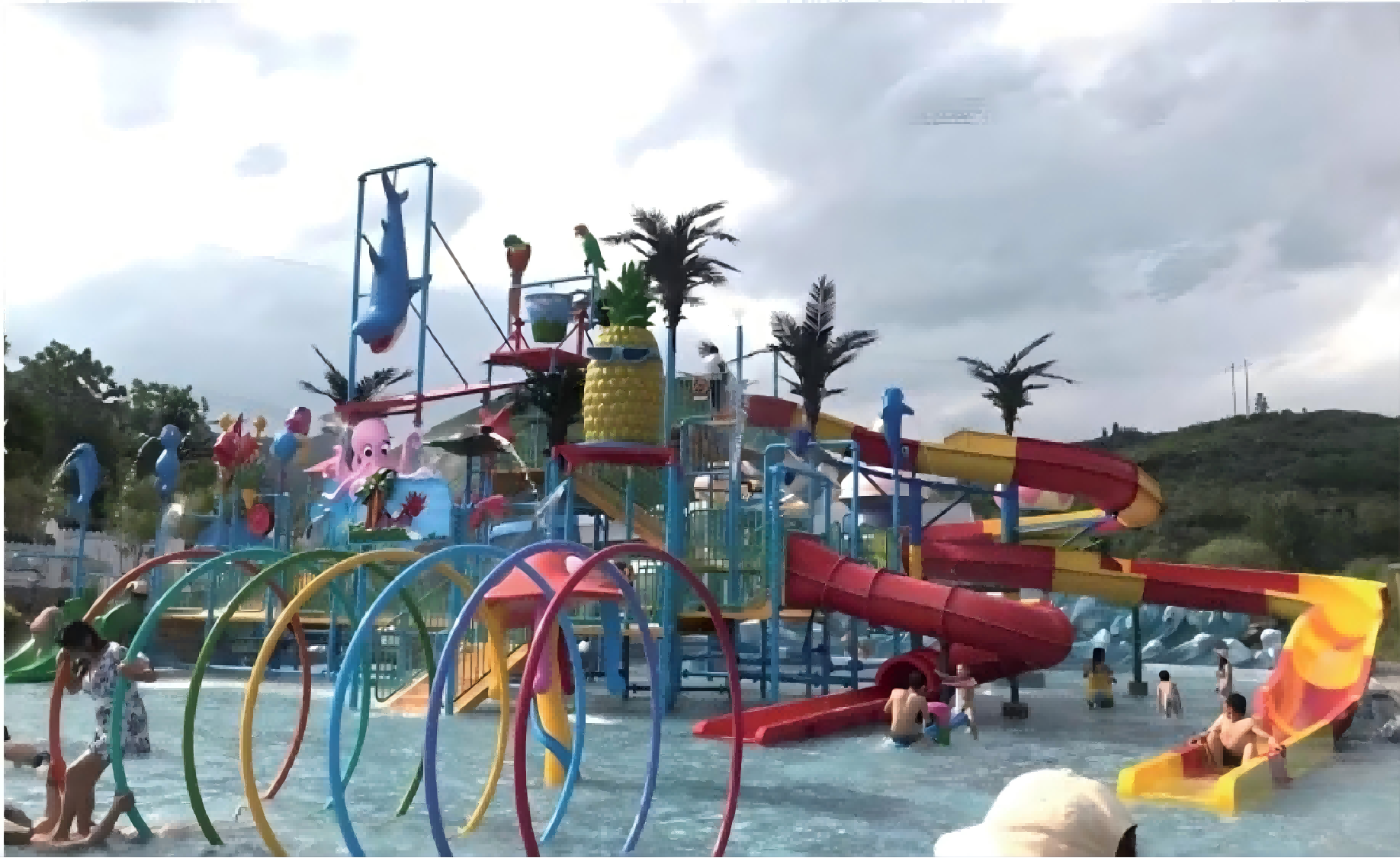Outdoor Large Interactive Water Park 1000m2