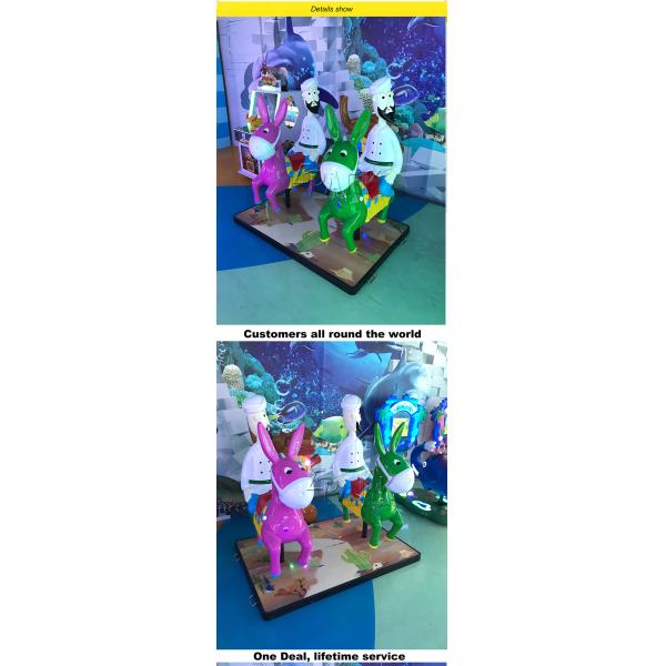 1 Player Kiddie Racing Game Machine / Horse Coin Operated Ride On Toys