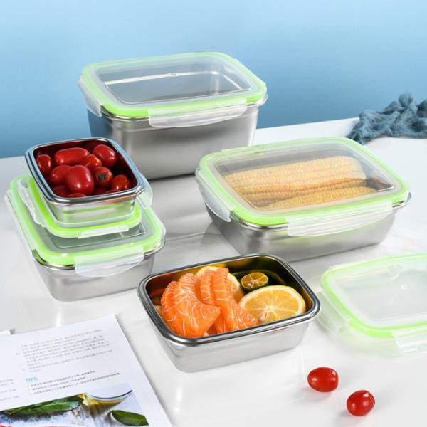Non-Toxic 304 Stainless Steel Lunch Box Resistant to Food Acids Odorless and Tasteless