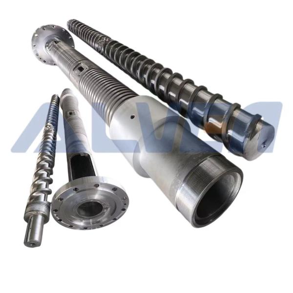 Tornillo y cilindro de extrusora HRC55-62 con profundidad de nitruración de 0.5-0.8 mm