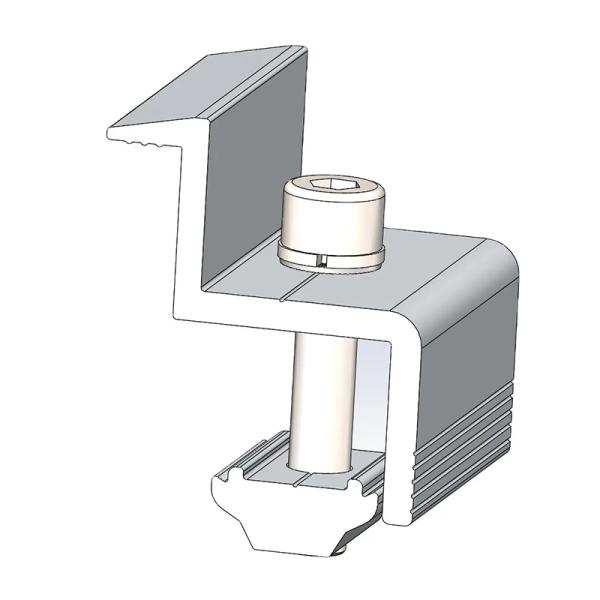 PV Solar Panel End Clamp Weather Resistant Photovoltaic Support Fixture