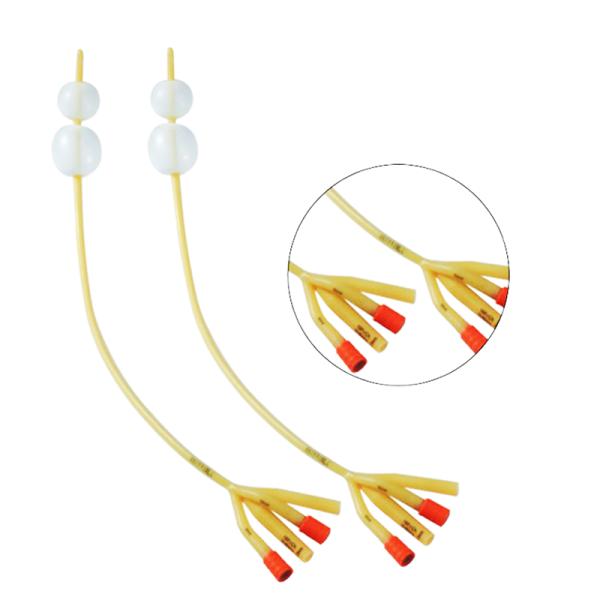 Wholesale Medical Disposable Yellow Urinary 2 Way 3 Way Fr6-30 Latex Foley Catheter