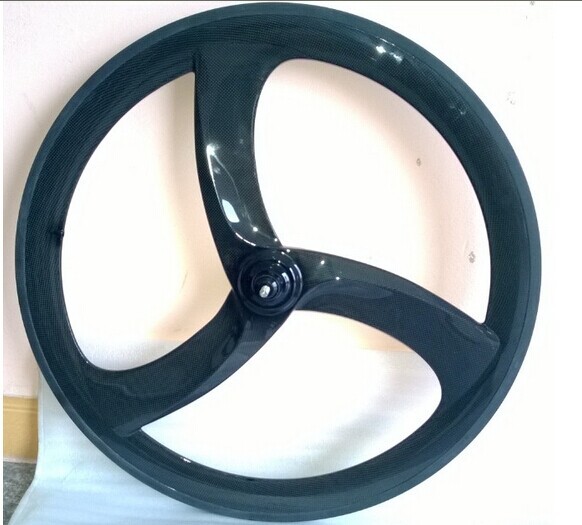 2014light weight best quality700c carbon clincher track/road bike 3 spokes clincher wheels
