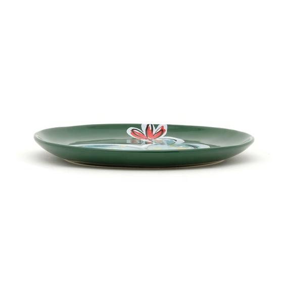 8.8 Inch Cactus Plants Ceramic Salad Plate Dinner Plate For Spring Summer