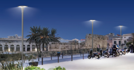 30W-60W Дворные фонари IP66 IK09 Солнечный пост верхние фонари литьевого алюминия, используемые для садов, парков, дорожек и дорожек