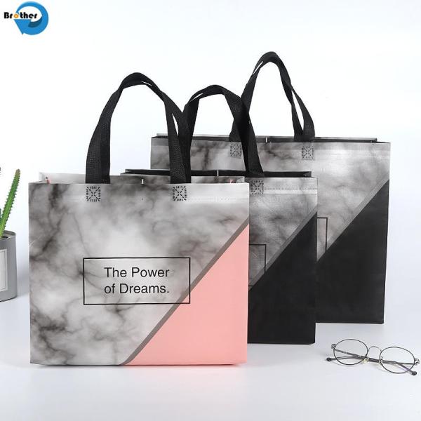 Promotional PP Non-Woven Printed Tote Shopping Bag Wholesale/Printable Reusable Non Woven Shopping Bags with Logo