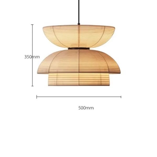 Japanese Pendant Lights Vintage Fabric Lantern Wabi Sabi Lights (WH-VP-335)