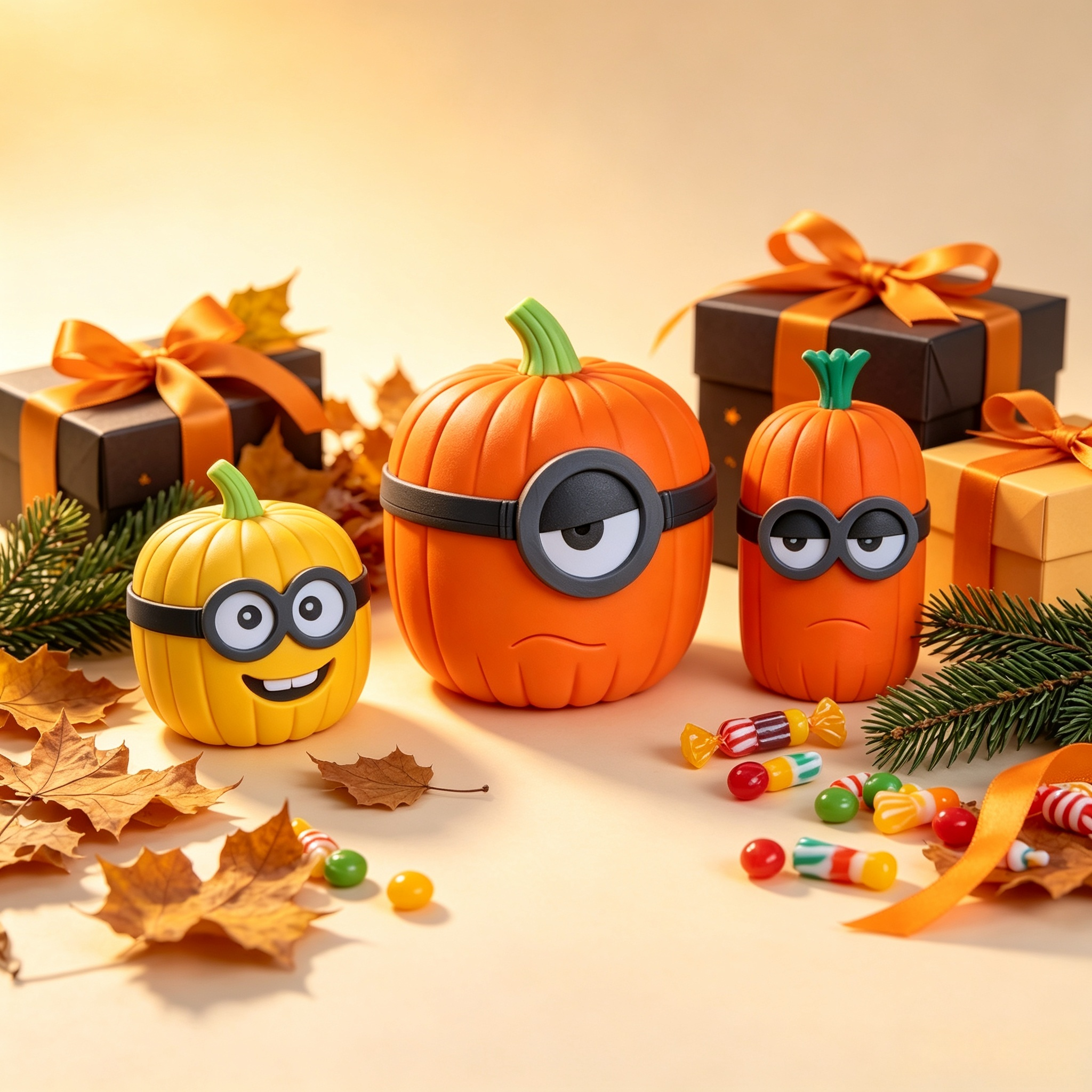 Minion Pumpkin Figurine, 3D Printed Holiday Decoration Halloween Front Porch Decor