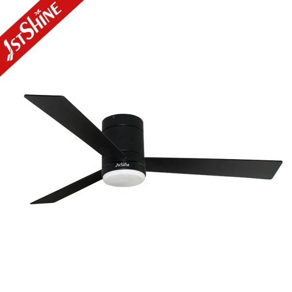Fan de teto de perfil baixo com controle remoto e luz LED de 3 cores
