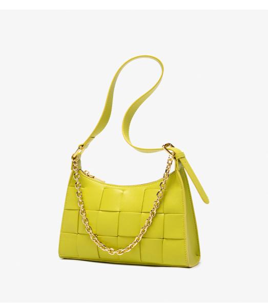 PU Women'S Trendy Niche Design Woven Bag Under The Leg PU Shoulder Bag