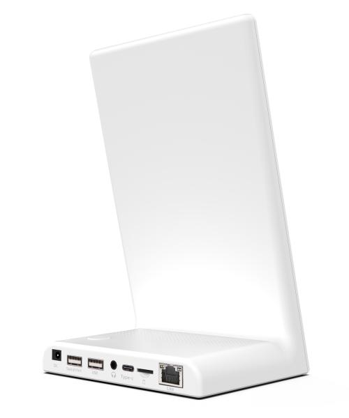 Selfstand 2GBのRAMのアンドロイド10システムが付いているデスクトップの縦の表記の表示