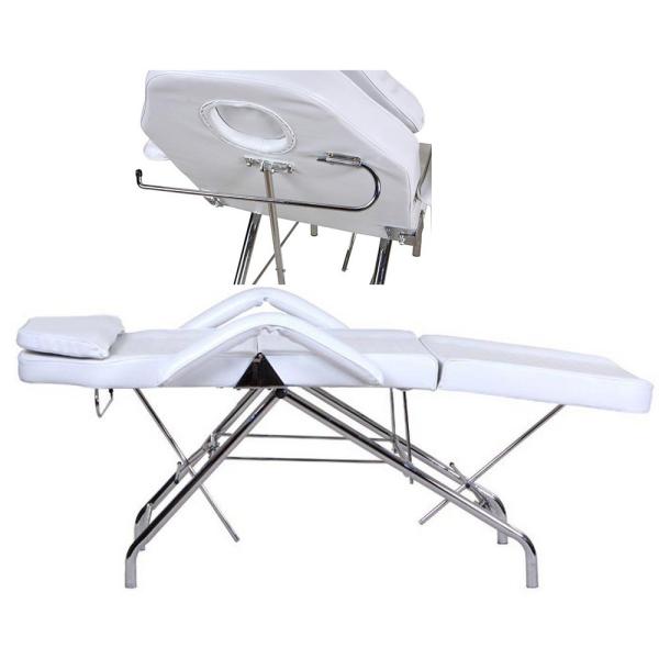 Adjustable White Massage Table Chair Furniture Foldable With Breathing Hole