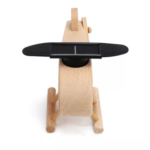 Juguetes educativos decorativos hechos a mano con energía solar, regalos promocionales, modelo de avión de madera