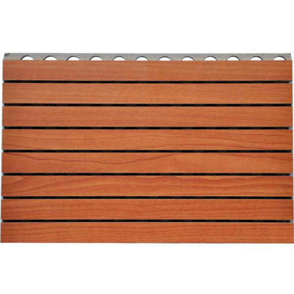 Огн-расклассифицированные ядровые поглощают калиброванную деревянную акустическую панель стены для конференц-зала