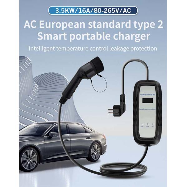 GB/T Portable EV Charger 3.5KW 16A AC Car Charger Leakage Protection