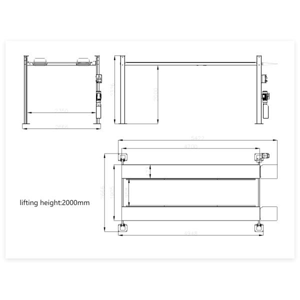 AA4C 4 post 2 voitures ascenseur de stationnement ascenseur de stockage automobile 4 colonnes ascenseur automobile 2.7T 3.6T