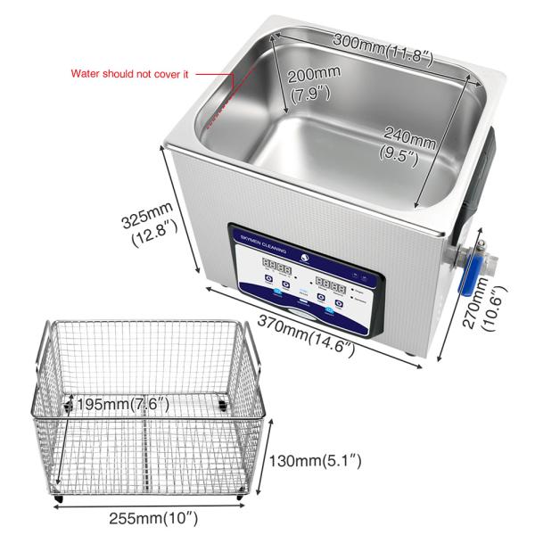 360w 14.5L Ultrasonic Water Bath For Cleaning PCB Parts