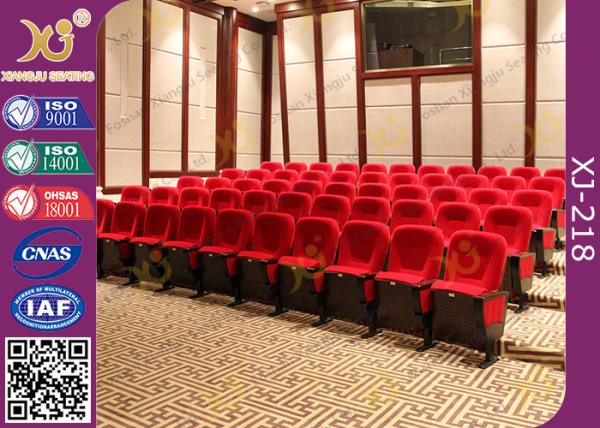 Polyurethane Foam Soft Padded Lecture Hall Seating Gravity Return Mechanism