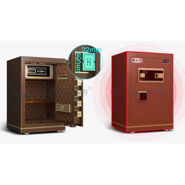 Dual Alarm Office Small Safe Deposit Box OEM H600mm Smart Fingerprint Lock