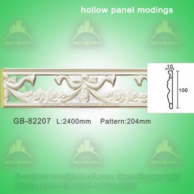 Polyurethane Decorative center hollow mouldings for light decoration