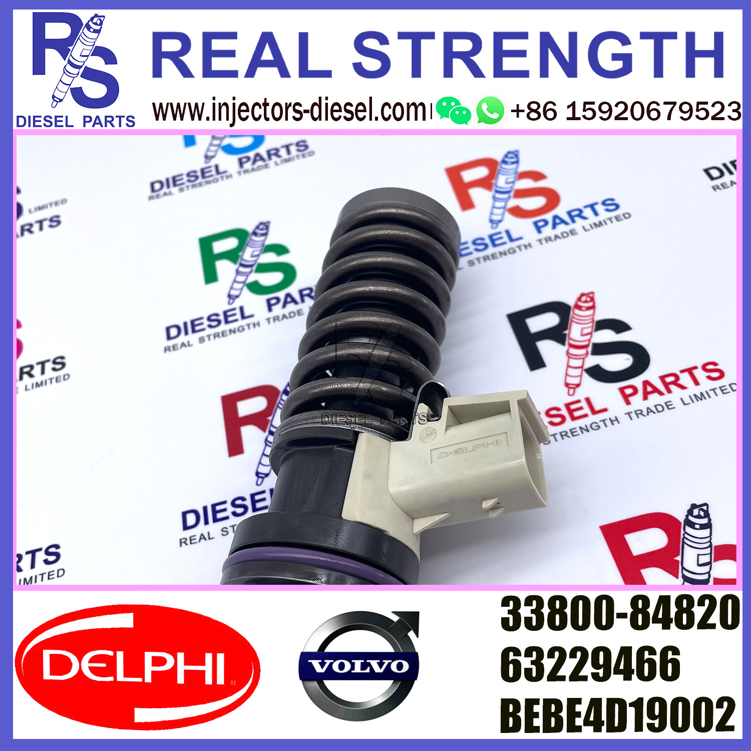 Инжектор 33800-84820 дизельного топлива EUI инжектора 33800-84820 V-O-L-V 63229466 BEBE4D19002 E3.18 для НИЗКОЙ МОЩНОСТИ HYUNDAI 12L