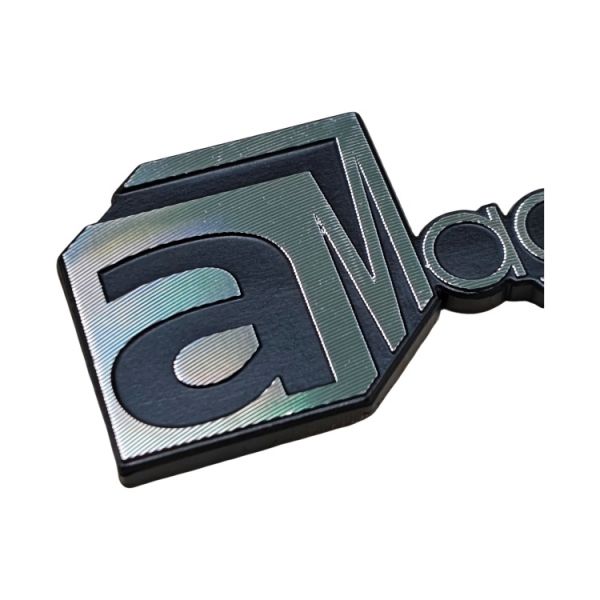 Custom Embossed And Diamond Cutting Aluminum Nameplate With Adhesive