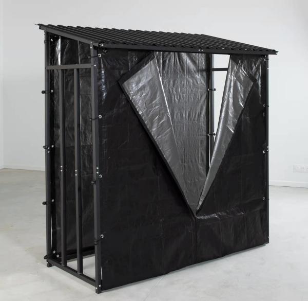 Middle Size135x70x165cm Metal Firewood Rack Anthracite Garden Firewood Shelter Stacking Aid Kaminholzunterstand