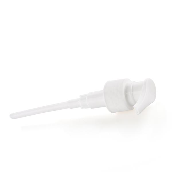 White Plastic Shampoo Pump Pop Out Anti-Slip Finish Closure 24/410 1.2cc/T