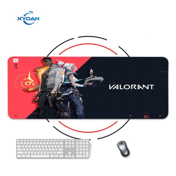 Rubber Overlocked Valorant Pattern Printed Computer Mat Custom Xxl Gaming Mouse Pad
