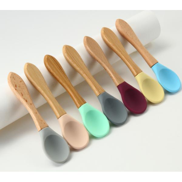 Ложка младенца силикона качества еды питаясь устойчивая с подгоняет логотип