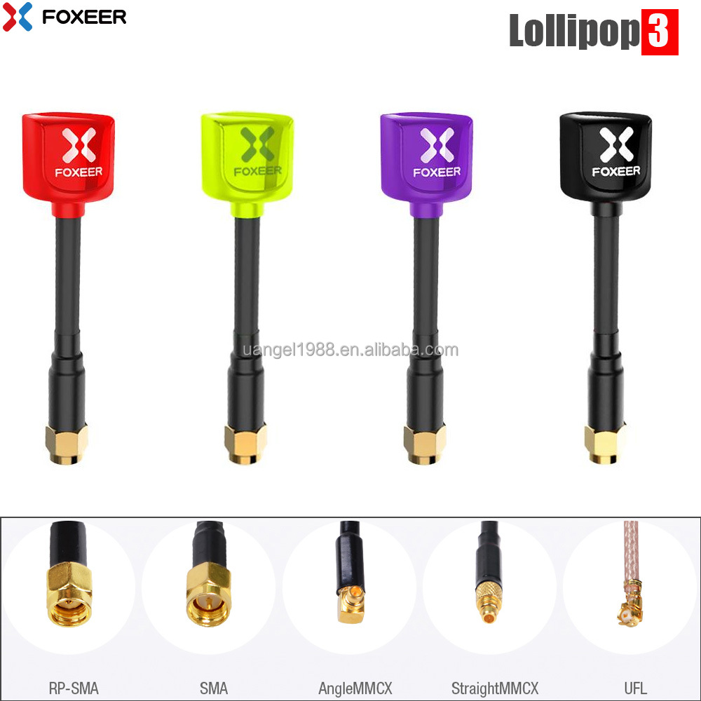 2Pcs Foxeer Lollipop 3 V3 Antenna 5.8G 2.3Dbi TX RX RHCP FPV SMA RPSMA UFL Straight/Angle MMCX 7.2G For RC Drone