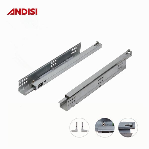 Furniture Hardware Cabinet Full Extension Push to Open Drawer Concealed Undermount Slide