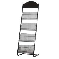 Powder Coated Metal Wire Display Racks Steel Brochure Display Stand Literature Rack 126cm