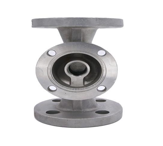 Three Way Valve 316 Stainless Steel Flanges Connection Ball Valve Body