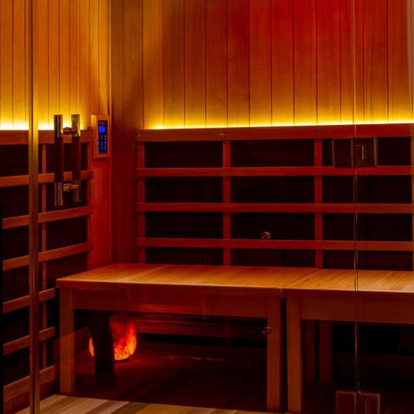 5 Person Infrared Steam Sauna Room Canadian Hemlock Wood