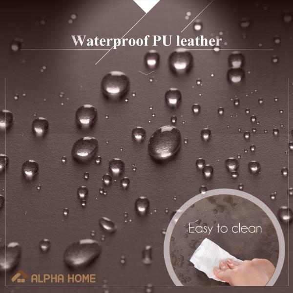 Alinunu Swivel Adjustable Airlift Counter Height Bar Stool with Padded Back and Base