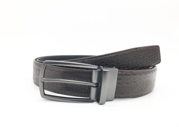 ODM 140CM Men Crocodile Leather Belt With Alloy Pin Buckle