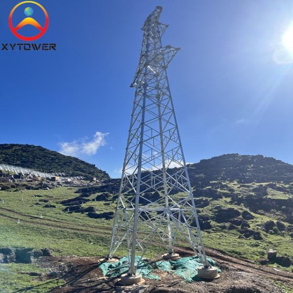 Galvanized High Tension 400kv Electric Transmission Line Steel Tower
