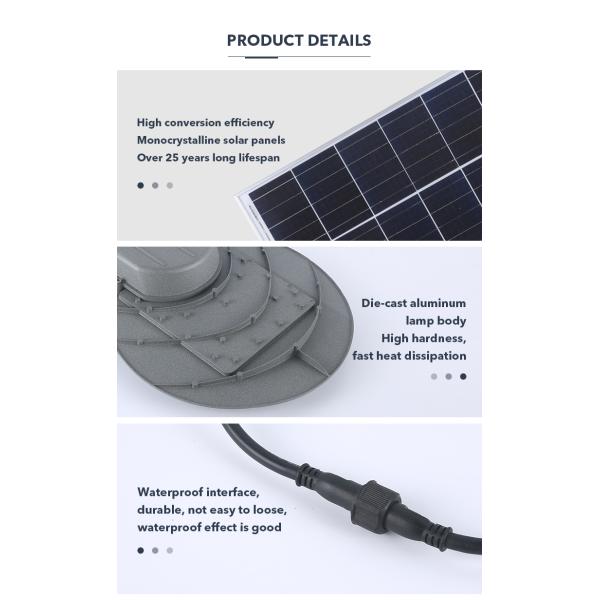 50watt разделило тип сумрак уличного света СИД на открытом воздухе солнечный для того чтобы рассветать с дистанционным управлением