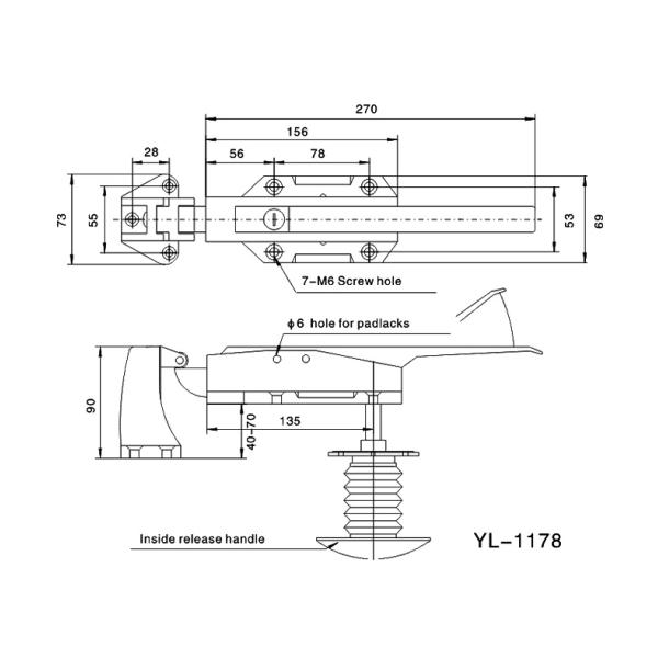 Portas do armazenamento frio do elevador da came, material branco do zinco da cor da prata das fechaduras da porta do armazenamento frio