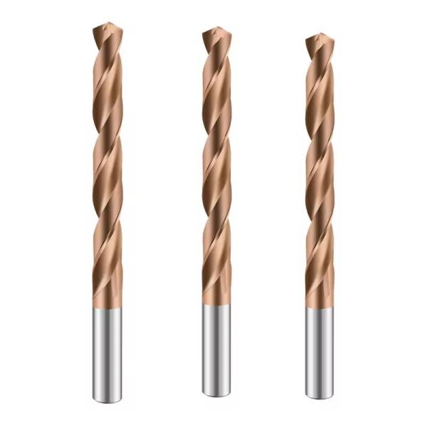 HRC55 Carbide Drill Bits Straight Shank Tungsten Drill Bits External Cooling Twist Drill Bits for Alloy Steel