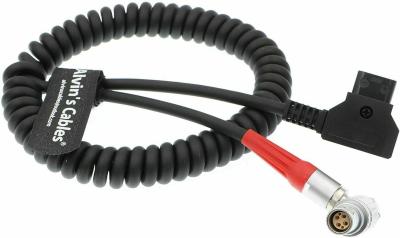 Escarlate vermelho da fêmea bobinada do ângulo direito do Pin do cabo 6 da torção da câmera poder épico a Dtap