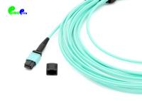 OM3 fêmea do cabo 12F MPO do tronco da fuga 2.0mm MPO a SC UPC com 50/125μm LSZH Aqua Color